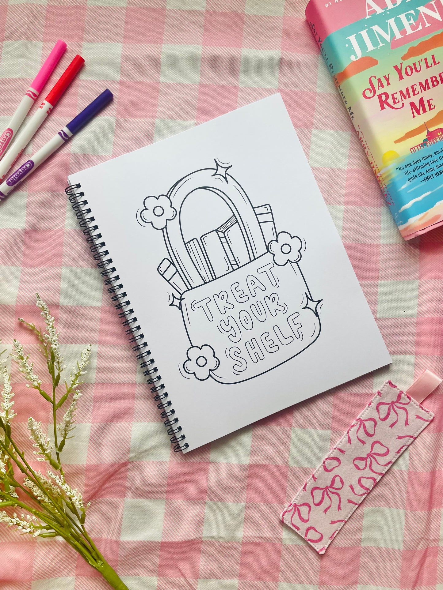 Books and Blooms Coloring book