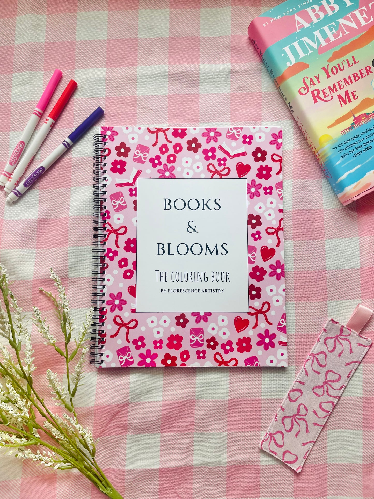 Books and Blooms Coloring book