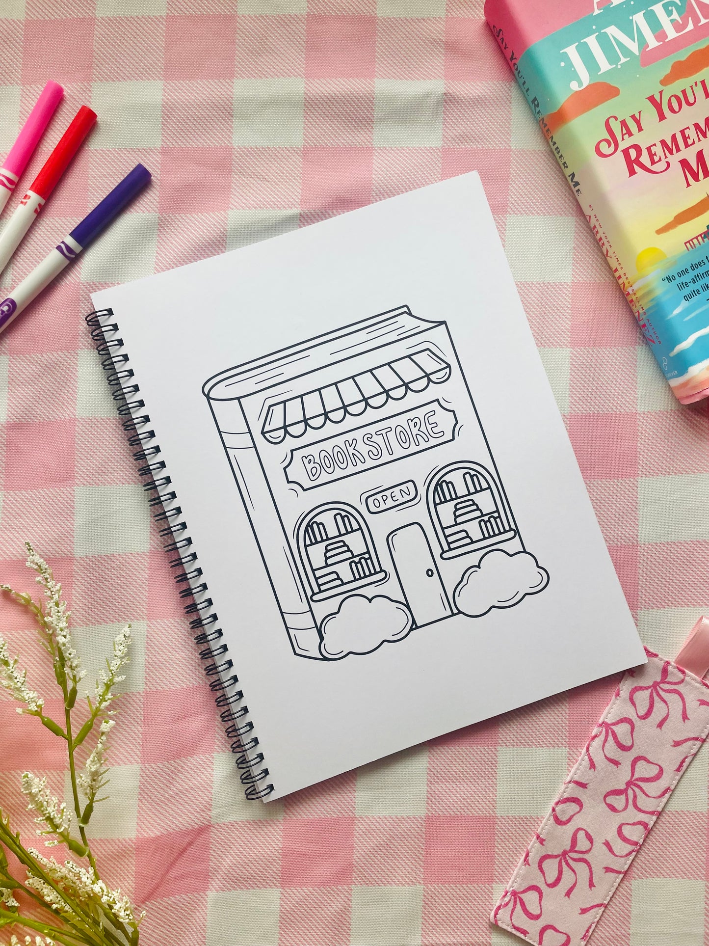 Books and Blooms Coloring book