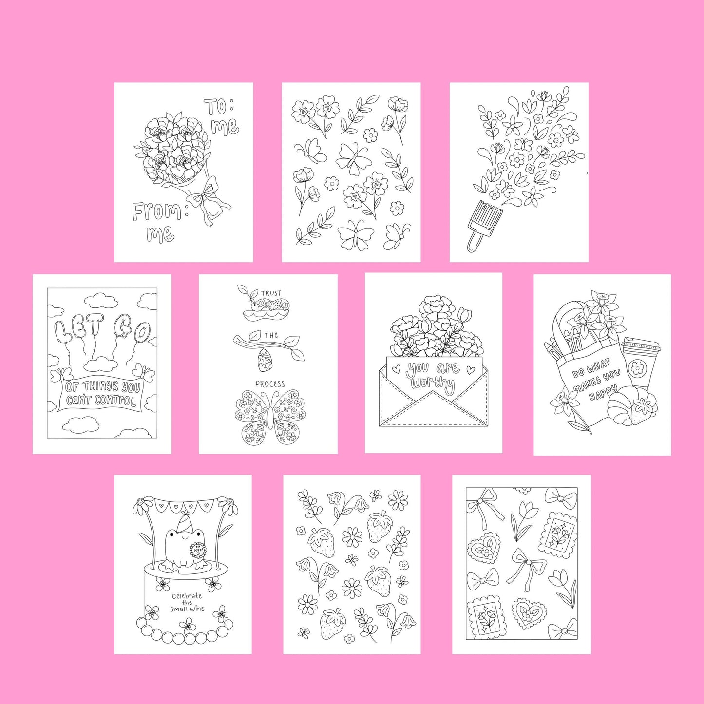 Flower and Flourish Coloring Book