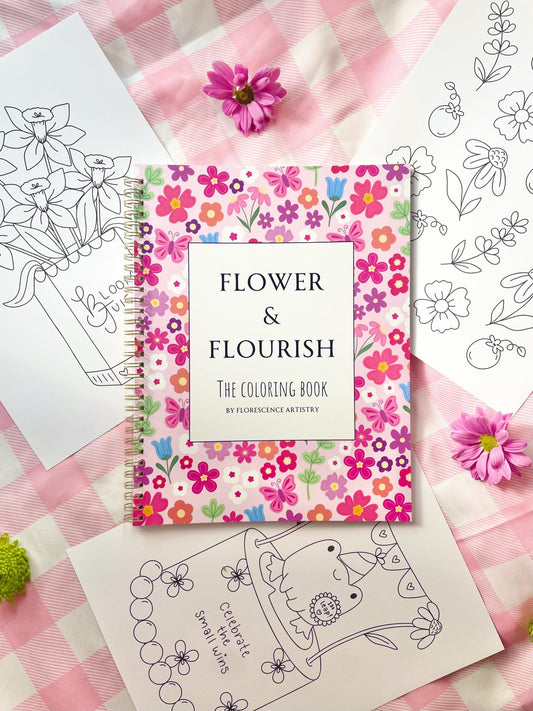 Flower and Flourish Coloring Book