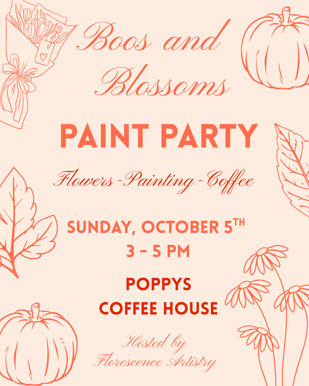 Boos and Blossoms Paint Party