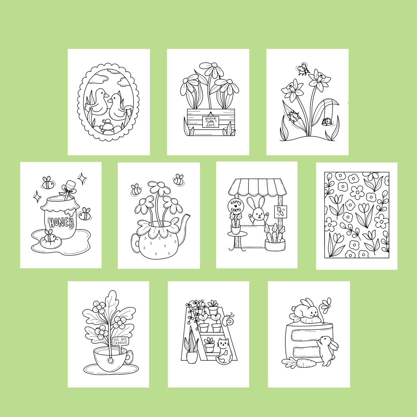 Spring and Sprout Coloring Book