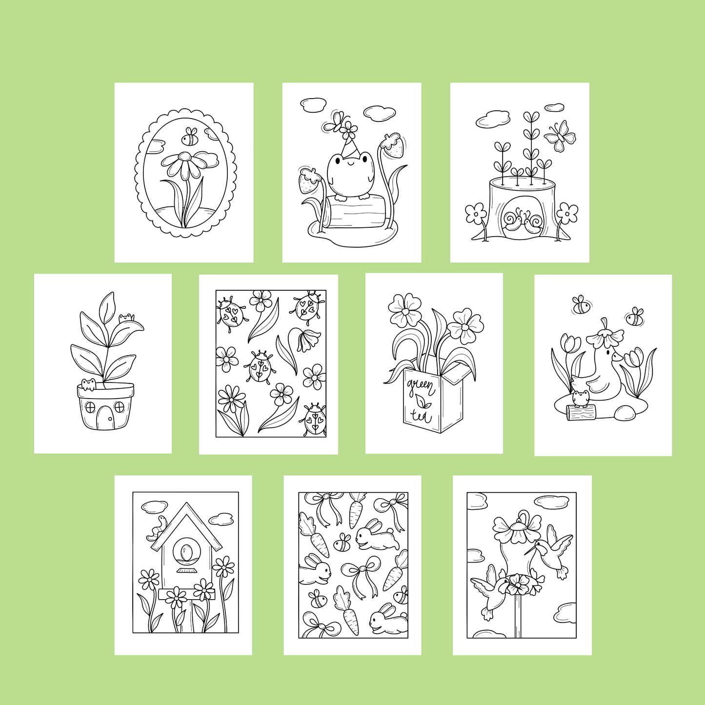 Spring and Sprout Coloring Book